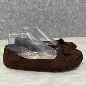 Jellypop Women's Brown Faux Suede Bow Ballet Flats Memory Foam Size 9